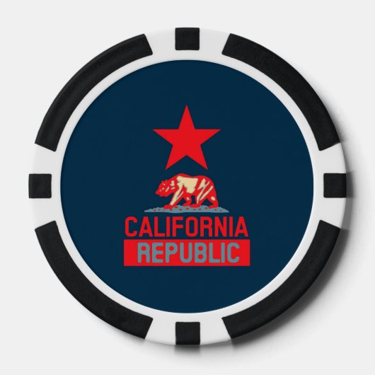 Californische Republiek in de Pop Poker Chips (Voorkant)