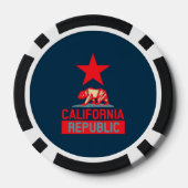 Californische Republiek in de Pop Poker Chips (Achterkant)