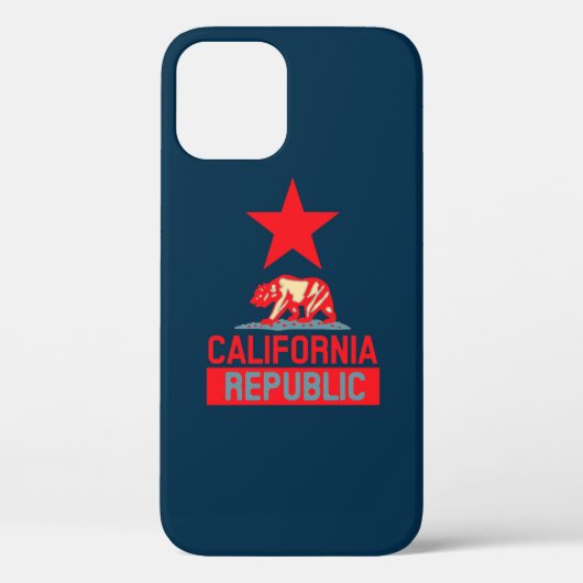 Californische Republiek in Retro Pop Style Case-Mate iPhone Case (Achterkant)