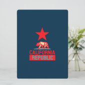 Californische Republiek in stijl op blauw (Staand voorkant)