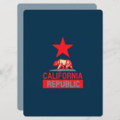 Californische Republiek in stijl op blauw (Voorkant / Achterkant)