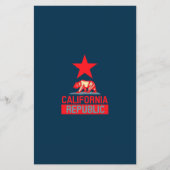 Californische Republiek in stijl op blauw Flyer (Voorkant)
