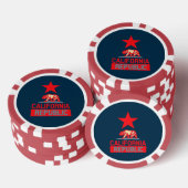 Californische Republiek in stijl Poker Chips (Opstapeling)