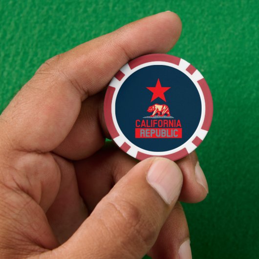 Californische Republiek in stijl Poker Chips (Hand)