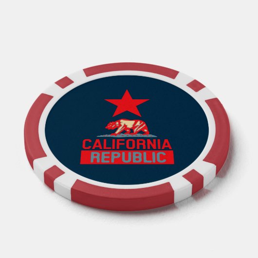 Californische Republiek in stijl Poker Chips (Enkel)