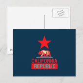 Californische Republiek in Urban Hope Style Briefkaart (Voorkant / Achterkant)