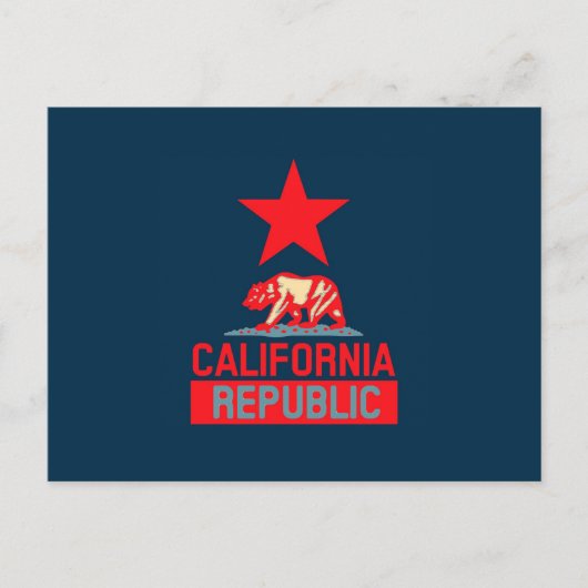 Californische Republiek in Urban Hope Style Briefkaart (Voorkant)