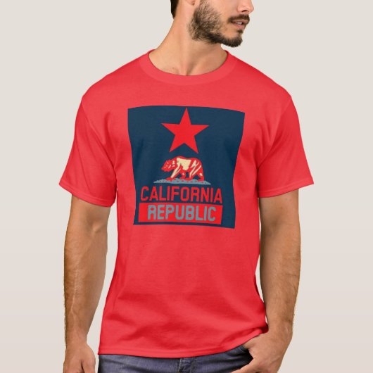 Californische Republiek in Urban Hope Style T-shirt (Voorkant)