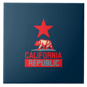 Californische Republiek in Urban Hope Style Tegeltje