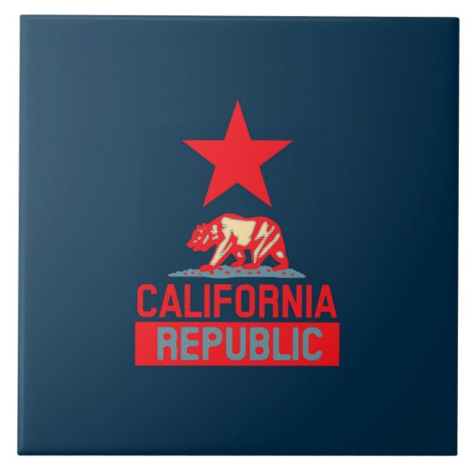 Californische Republiek in Urban Hope Style Tegeltje (Voorkant)