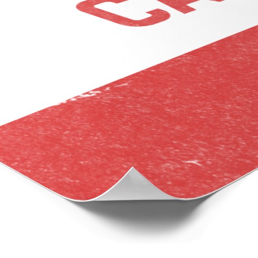 Californische Republiek (rood) Poster (Hoek)