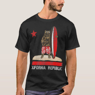 Californische republiek Surfer Beer Surfing T-shirt