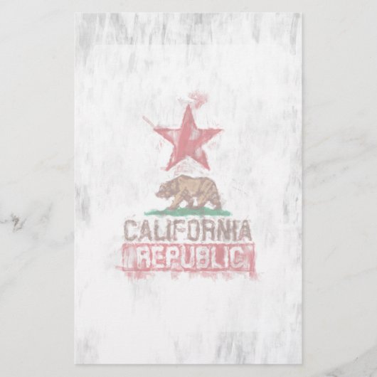 Californische Republikeinse vlag Beer in schilders Briefpapier (Voorkant)