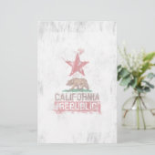 Californische Republikeinse vlag Beer in schilders Briefpapier (Staand voorkant)