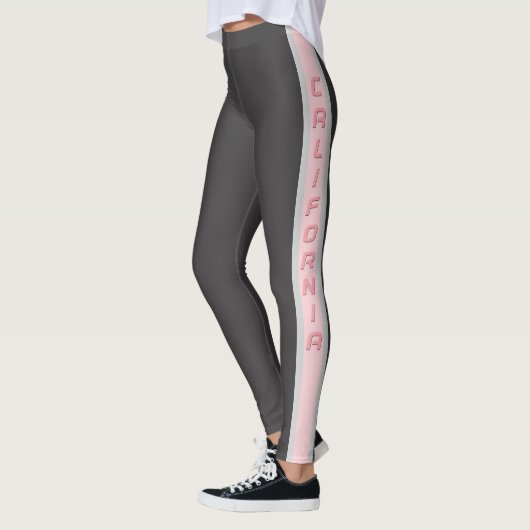 Californische roze en grijs leggings (Links)