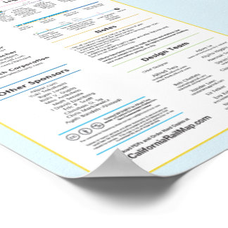 Californische spoorkaart v2.00 - 25-30-2017 poster