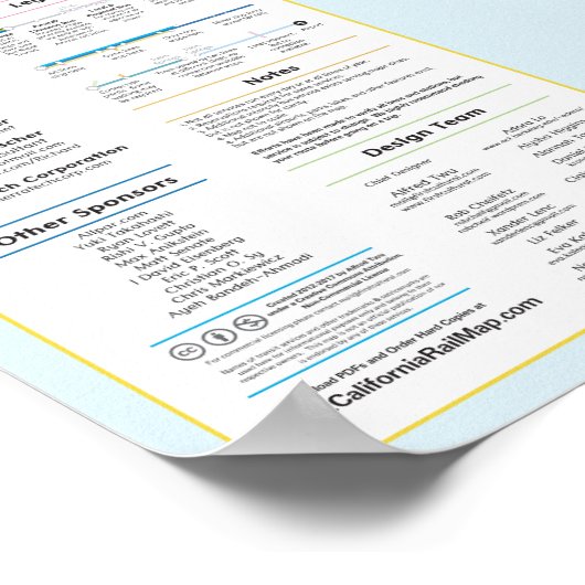 Californische spoorkaart v2.00 - 25-30-2017 poster (Hoek)