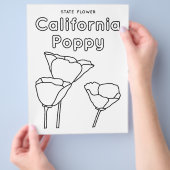 Californische staat bloem papaver flyer (Hand)