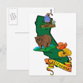 Californische staat briefkaart (Voorkant / Achterkant)