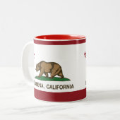 Californische staat Flag Pasadena Tweekleurige Koffiemok (Voorkant links)