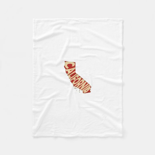 Californische staatsnaam Word Art Yellow Fleece Deken (Voorkant)