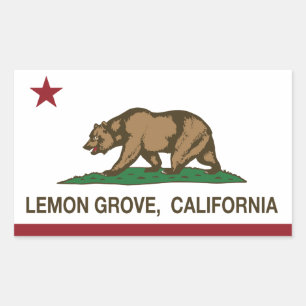 Californische staatsvlag Lemon Grove Rechthoekige Sticker