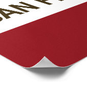 Californische staatsvlag San Francisco Poster (Hoek)