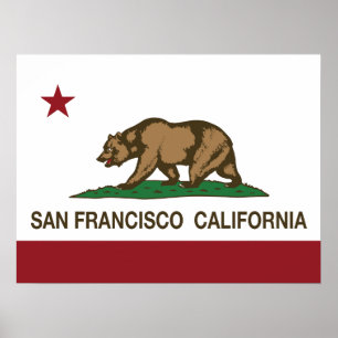 Californische staatsvlag San Francisco Poster