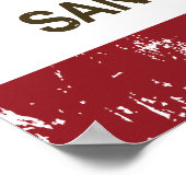 Californische staatsvlag san jose poster (Hoek)