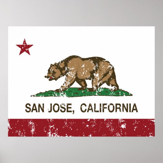 Californische staatsvlag san jose poster (Voorkant)