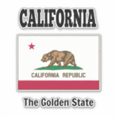Californische staatsvlag sticker (Voorkant)