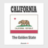 Californische staatsvlag sticker (Vel)