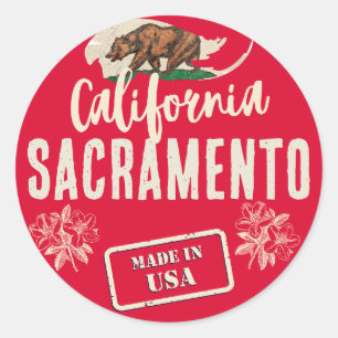 Californische steden ronde sticker