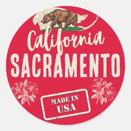 Californische steden ronde sticker (Voorkant)