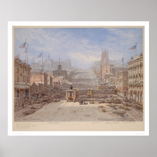 Californische straat opzoeken vanuit Montgomery(13 Poster (Voorkant)