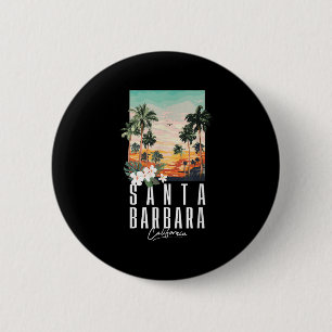 Californische strand esthetiek Santa Barbara palmb Ronde Button 5,7 Cm