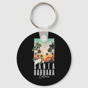 Californische strand esthetiek Santa Barbara palmb Sleutelhanger