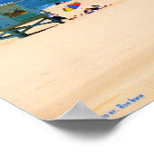 Californische strand getekend poster (Hoek)