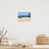 Californische strand getekend poster (Keuken)