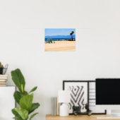 Californische strand getekend poster (Thuiskantoor)