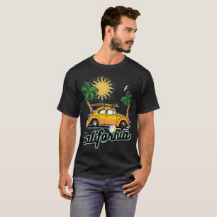 Californische strand vintage zomervakantie t-shirt
