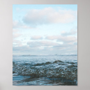 Californische strand zonsondergang foto poster