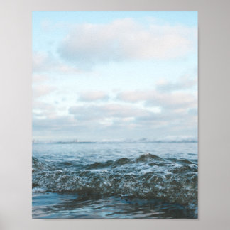 Californische strand zonsondergang foto poster