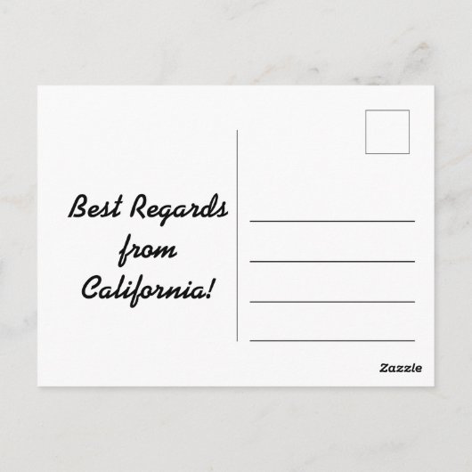 Californische stranden briefkaart (Achterkant)