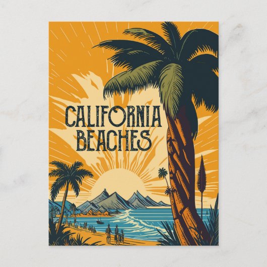 Californische stranden briefkaart (Voorkant)