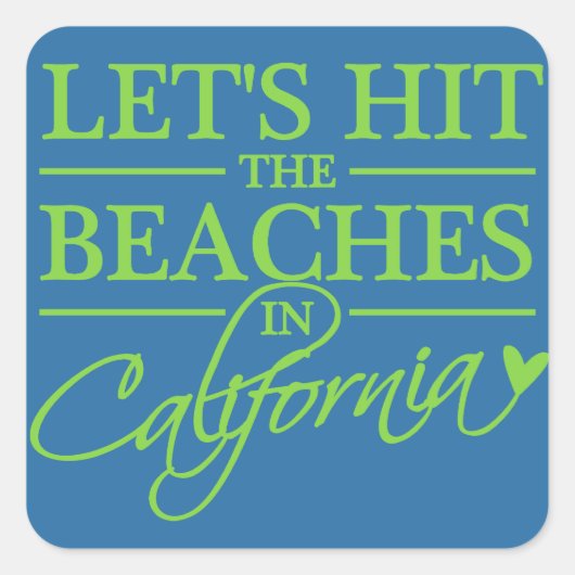 Californische stranden stickers (Voorkant)