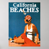 Californische stranden Vintage Travel Posters (Voorkant)