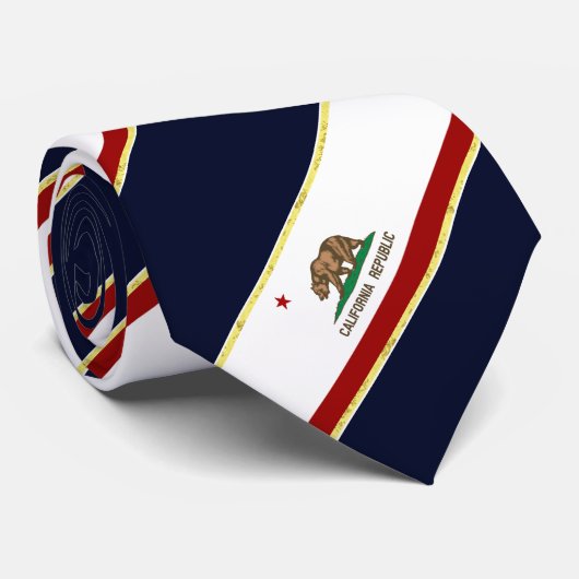 Californische strepenvlag stropdas (Opgerold)