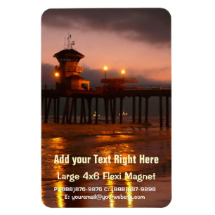 Californische Sunset - Huntington Beach Pier Magneet