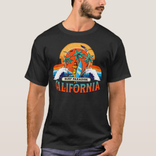 Californische Surf Paradise Retro Sunset T-shirt